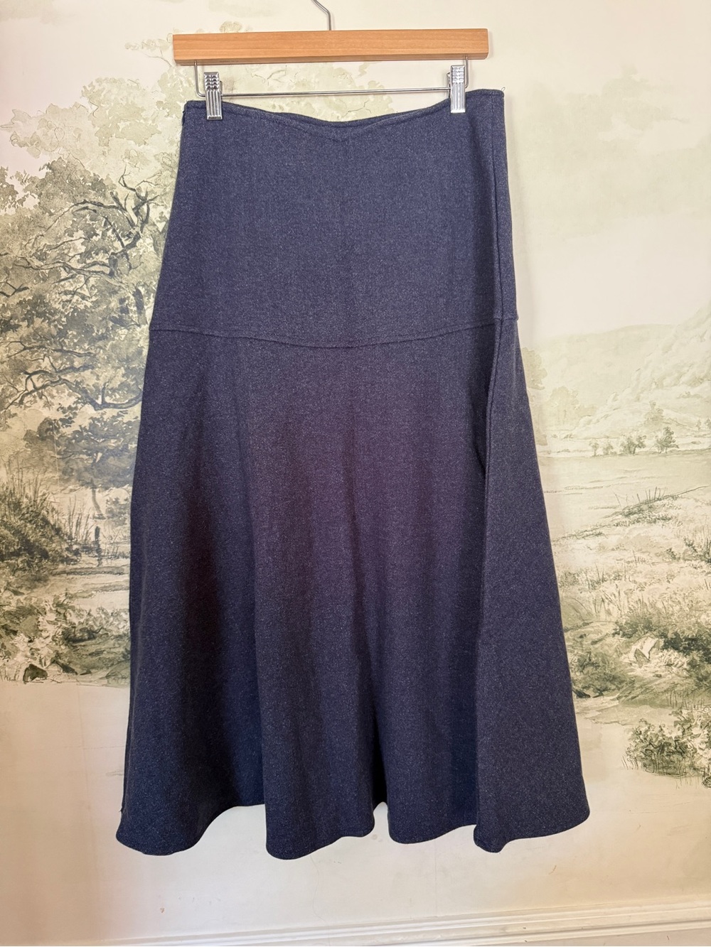 OGL Dark Navy A-Line Midi Skirt